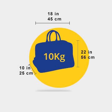 hand luggage sizes